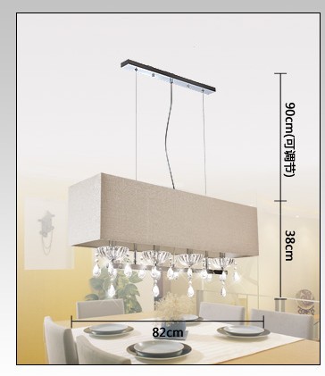 dining room light pendant light rectangle crystal lamp modern brief crystal lighting lamps