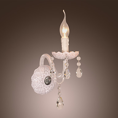 arandela de cristal ,modern crystal led wall lamp light with candle bulb wall sconce