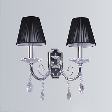 elegant modern crystal led lamp wall light with 2 lights for home lighting ,led wall sconce