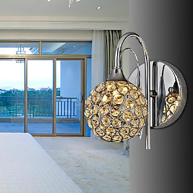lustre,modern crystal led wall lights lamp with 1 light for bedroom home lighting wall sconce