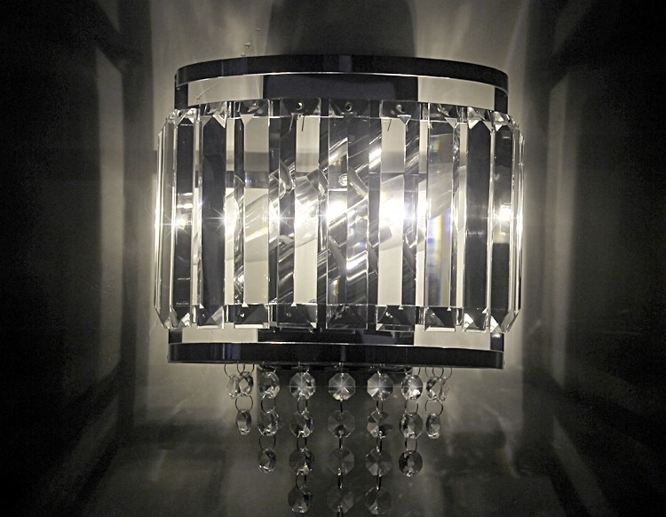 modern crystal led wall lamp with 3 lights fixtures home lighting crystal wall sconce,arandela lamparas de pared