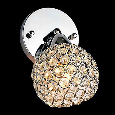 modern crystal led wall lights lamp with 1 light for living room home lighting wall sconce