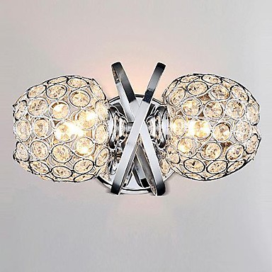 simple artistic led crystal wall lamp light modern with 2 lights wall sconce arandelas wandlamp