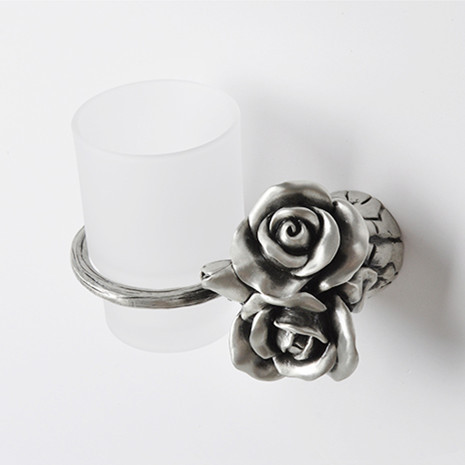 bathroom accessories ancient tin color aluminum alloy rose single cup and tumbler holders mb-0914t