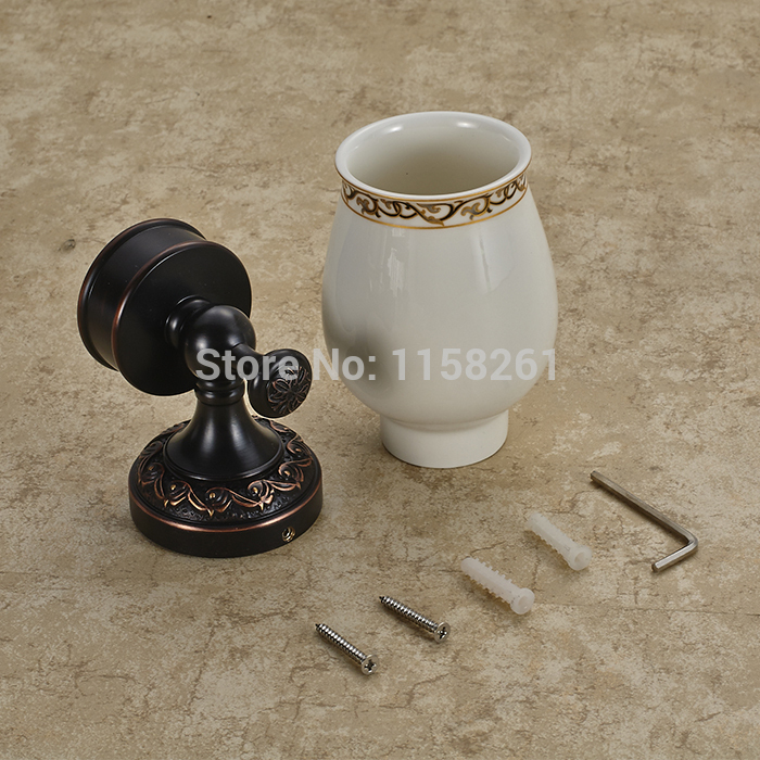 bathroom accessories genuine european antique carved black seat single cup cups toothbrush holder cup holder91358r