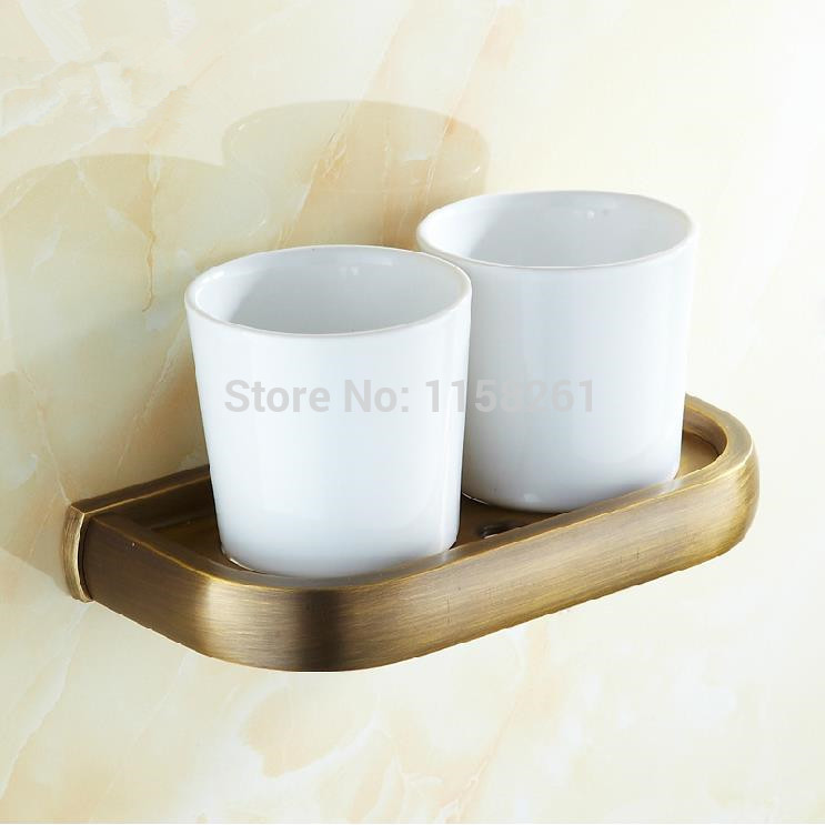 brass antique double tumbler holder cup&tumbler holders tumbler toothbrush holder bathroom accessory f81368f