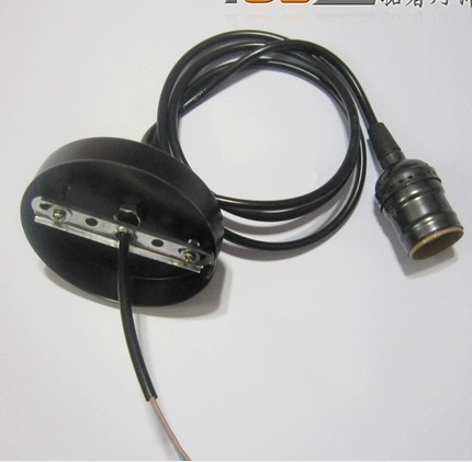 10pcs/lot aluminum socket black color no switch diy lighting e27 pendants