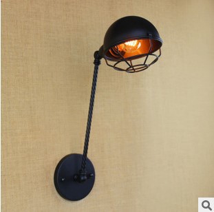 60w edison rh retro loft industrial wall lamp with arm black lampshade vintage wall sconce,arandela lampara de pared