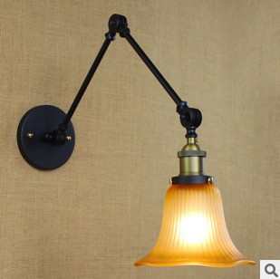 america rh style loft vintage industrial lamp wall lights with glass lampshade edison wall sconce lamparas de pared