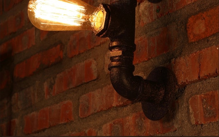 water pipe edison wall sconce industrial vintage wall lamp lights for home lighting in american country retro loft style