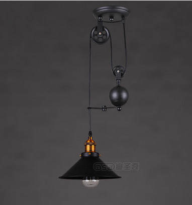 restoring ancient ways industrial style american country vintage pulley line adjustable pendant lamps for home