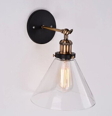 4pcs/lot art decorative loft brass finished holder edison glass wall lamps