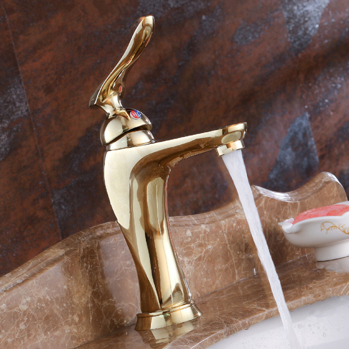 2015 new arrival whole luxury bathroom faucet,deck mounted brass golden bathroom basin tap faucet lx-2149