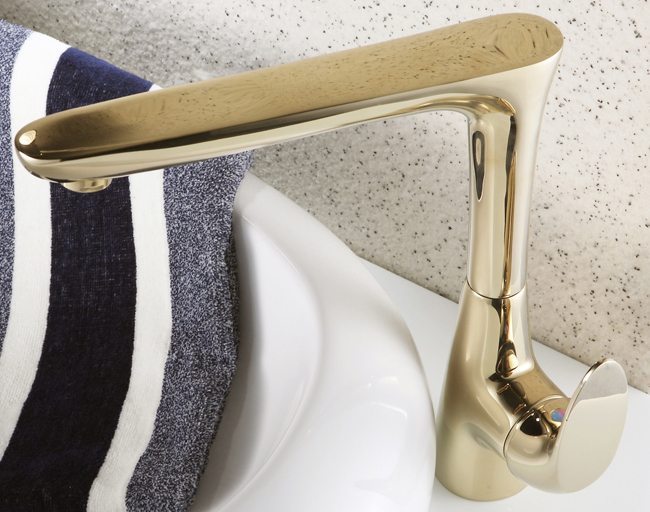 ! brass bathroom faucet vessel basin sink mixer tap & cold water tap golden single handle bath mixer se-1301k