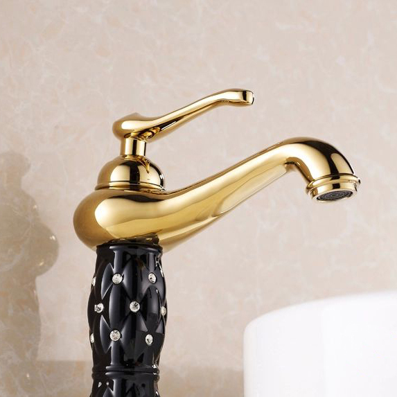 euro gold finish luxury tall bathroom basin faucet single handle with diamond vanity sink mixer water tap 814kb
