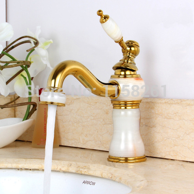 golden deck mounted one hole basin sink mixer faucet single lever bathroom mixer faucet taps e-07