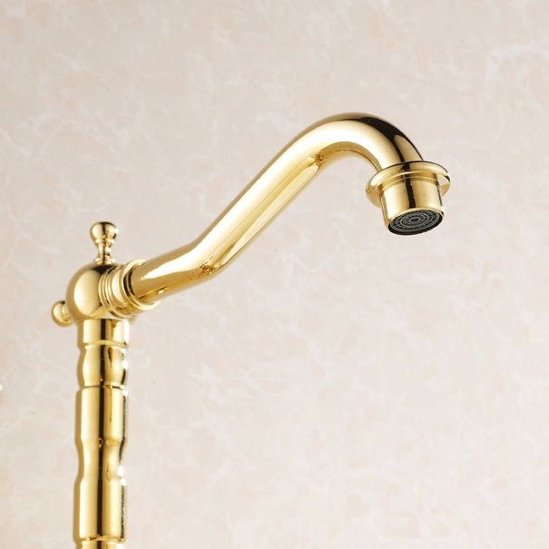 luxury torneira banheiro brass & cold vintage wash basin copper gold faucet promotion cozinha torneiras 6712k