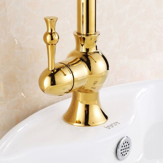 modern golden surface bathroom sink faucet soild brass mixer tap bath mixer bathroom faucet basin mixer hj-872k