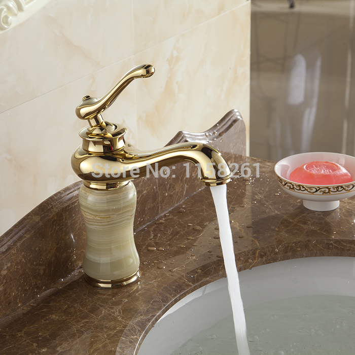 natural marble bathroom faucet copper mixers taps basin faucets fashion rose gold al-8903k