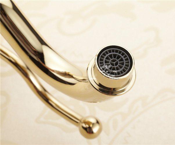 ! new euro classic bathroom vessel sink faucet swivel spout mixer tap( gold finish) tap handles toilet se-1306k