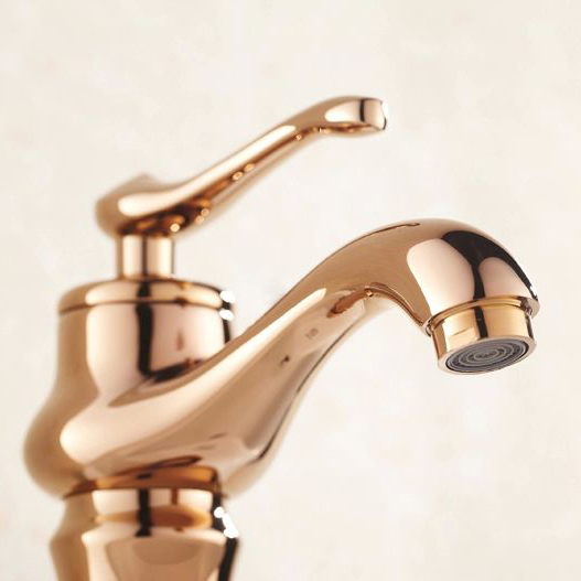 new fashion luxury torneira banheiro brass &cold ceramic vintage wash basin copper rose gold faucet m-35e
