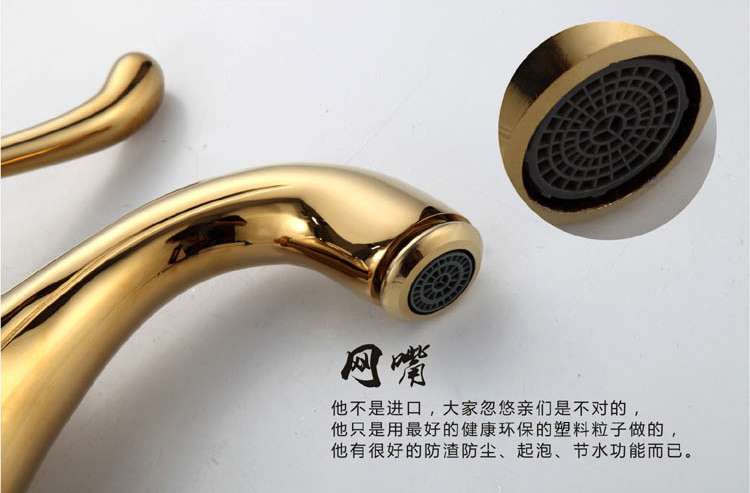 new single handle golden basin sink bathroom deck mounted single hole ceramic faucet mixer tap basin toilet 6650k