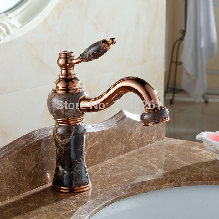 tap faucet copper gold european american basin bathroom basin rose gold faucet marble basin taps al-8912e