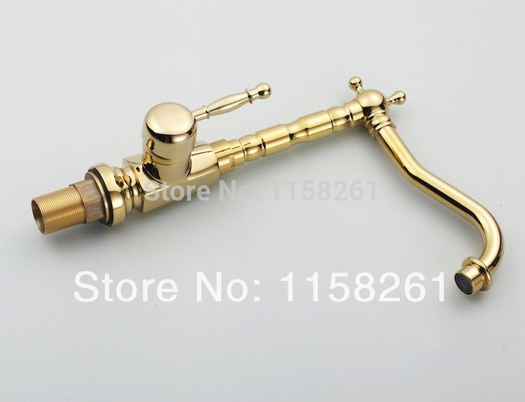golden brass kitchen faucets kitchen tap faucets single hand and cold wash basin mixer water tap hj-6707k