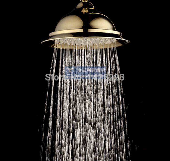 creative luxury 6" rainfall showerhead bathroom bath and shower set faucet wall mounted with handheld shower