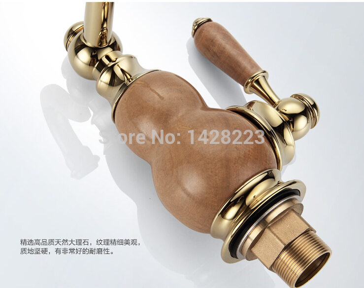 deluxe and cold golden bathroom vessel sink faucet single handle one hole deck mounted a493