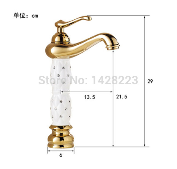 unique design single handle countertop bathroom sink basin faucet deck mounted polished golden
