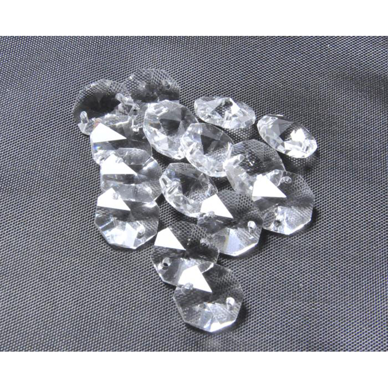 1000pcs/lot k9 14mm 2 holes glass crystal octagon beads chandelier crystal for christmas/wedding decoration vidrio cristal
