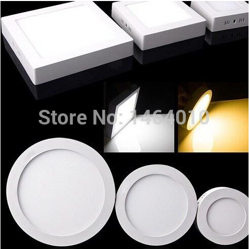 10pcs/lot dimmable 9w 15w 21w round / square led panel light surface mounted led downlight led ceiling down lights ac110-240v