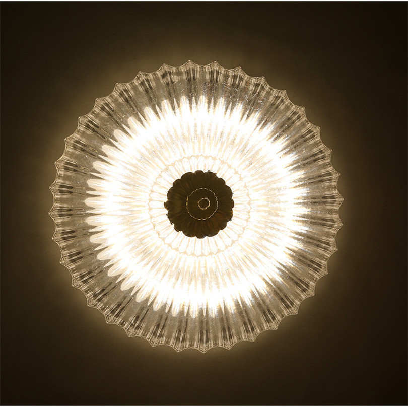 2016 dia40cm american retro simple 3 temperature dimmable led glass ceiling light for living room