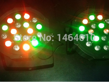 4pcs stage light 18x3w 54w high power rgb par light with dmx512 master slave led flat dj equipments controller,