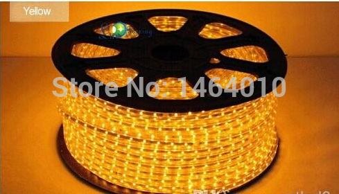 50m 110v/220v high voltage smd 5050 rgb led strips lights waterproof + ir remote control + power supply - Click Image to Close