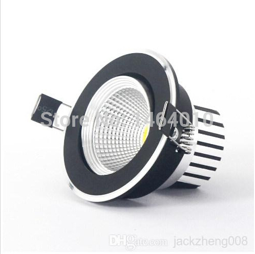 (black+silver ring) high bright cob led 12w recessed downlights 150 angle 110-240v dimmable led indoor ceiling downlight