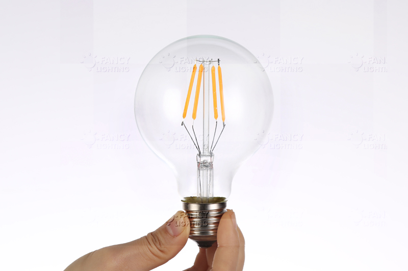 g80 4w 6w 8w dimmable led edison filament light bulb 2300/2700k e27 110/220v 360 degree energy saving replace incandescent bulb