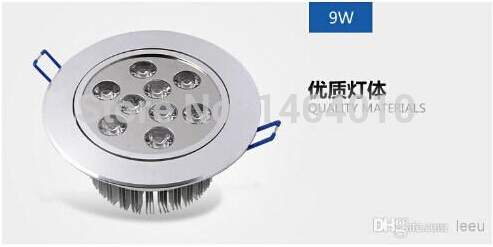 led ceiling downlight 9w 900lm led recessed ceiling down spot light 85-265v led bulb lamp downlight lighting