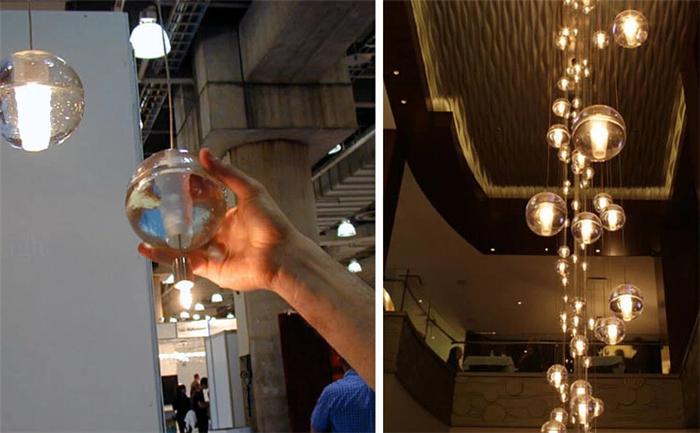 led crystal glass ball pendant lamp meteor rain meteoric shower stair bar droplight chandelier lighting ac110-240v