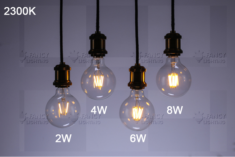 led edison filament light bulb g95 e27 2w 4w 6w 8w 110/220v warm white 360 degree energy saving replace incandescent bulb decor