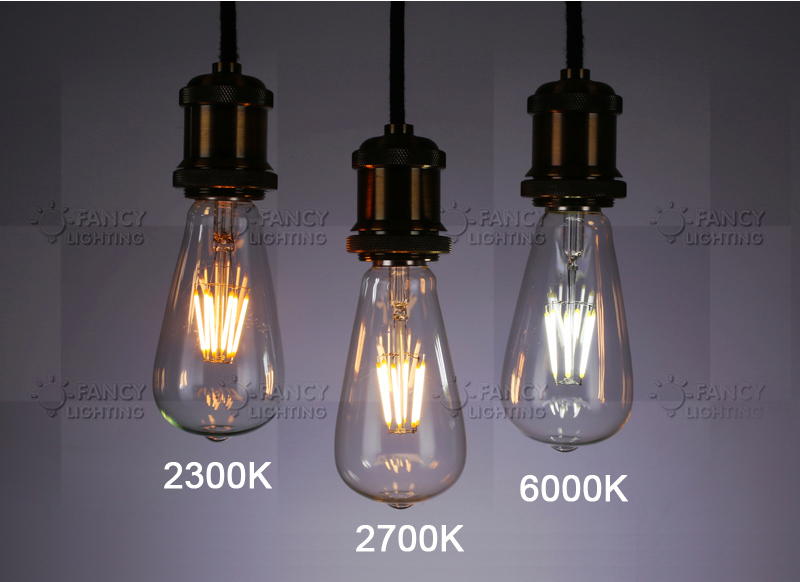 led edison filament light bulb st64 e27 2w 4w 6w 8w warm/cold white 110/220v energy saving 360 degree replace incandescent bulb