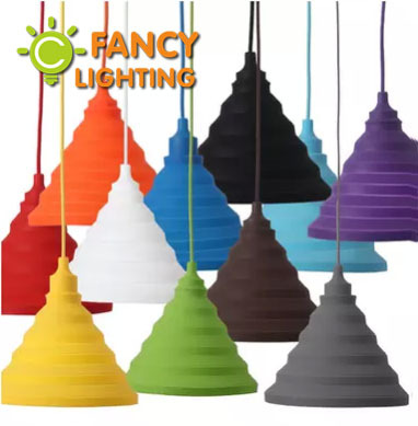 modern pendant light e27 110v 220v silica gel pendant lamp vintage hang lamp for dining/living/bed/kids room lampara de silicona