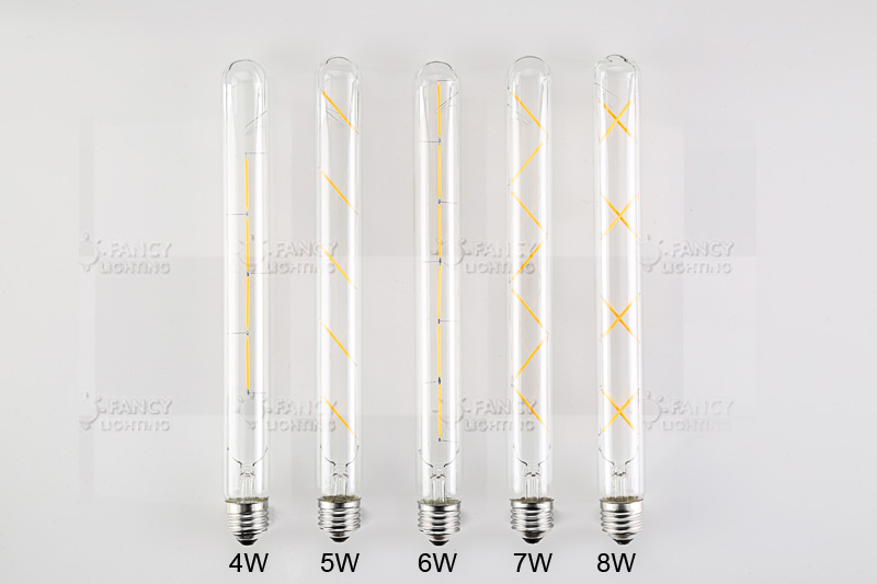 t30-300mm led edison filament light bulb 4w 5w 6w 7w 8w 2300k e27 85~265v led tube bulb energy saving replace incandescent bulb
