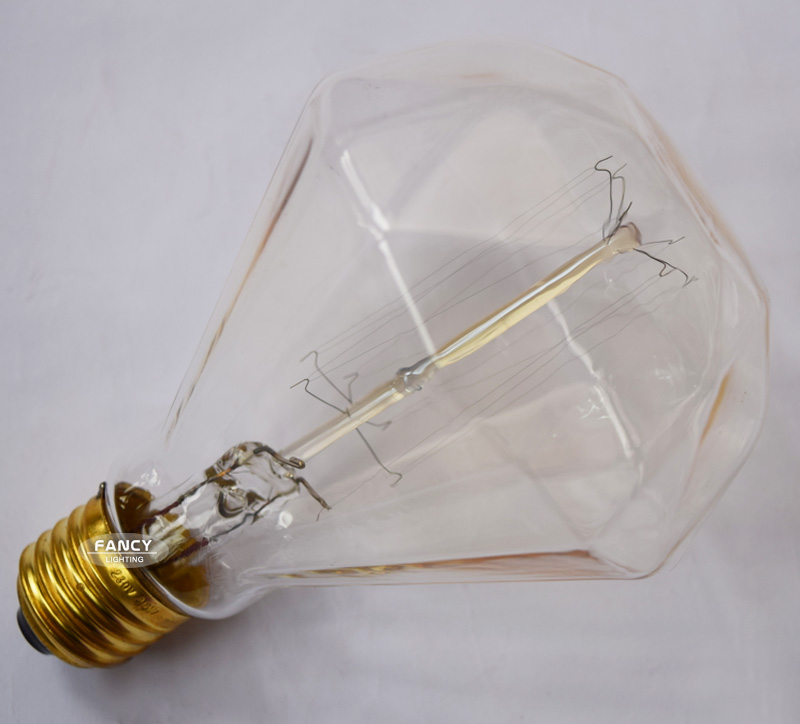 vintage edison incandescent light bulb e27 220v g95 edison diamond shape decorative lamp bulbs retro edison filament lamp bulbs