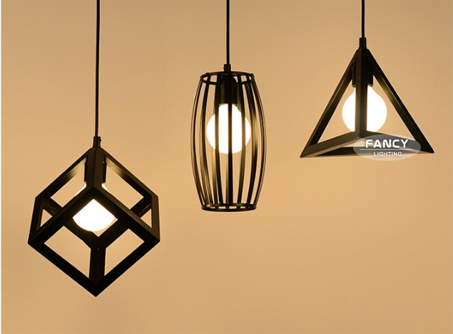 vintage edison pendant lights square design metal pendant lamps 110v 220v adjustable hang lamp for room decor - lampara colgante