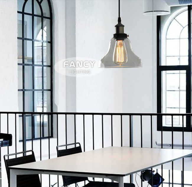 vintage glass pendant lamp 110v 220v indoor modern pendant lights suspension hanging light for bar el restaurant decoration