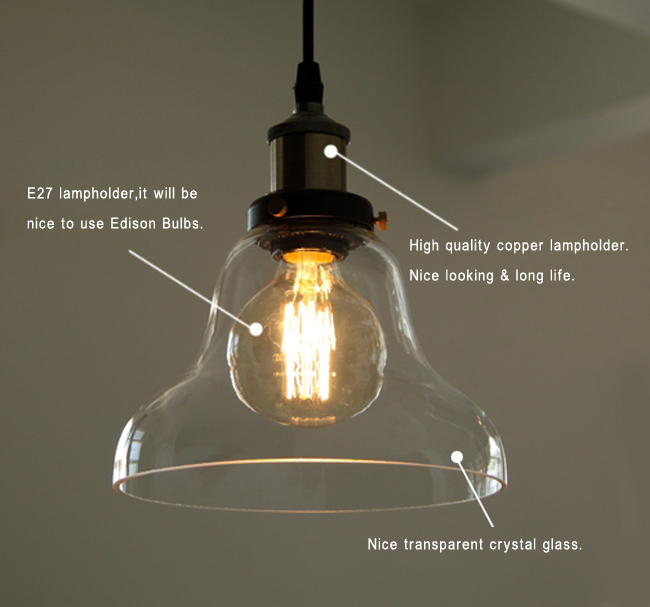 vintage glass pendant lamp 110v 220v indoor modern pendant lights suspension hanging light for bar el restaurant decoration
