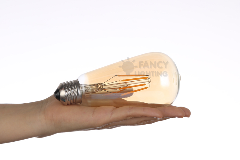 vintage led edison filament bulb golden led dimmable st64 2w 4w 6w 8w e27 110v/220v energy saving lamp replace incandescent bulb