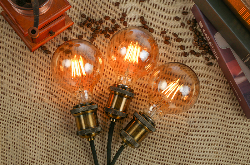 vintage led edison filament light bulb golden g95 e27 4w 6w 8w 110/220v 360 degree replace incandescent bulb energy saving bulb
